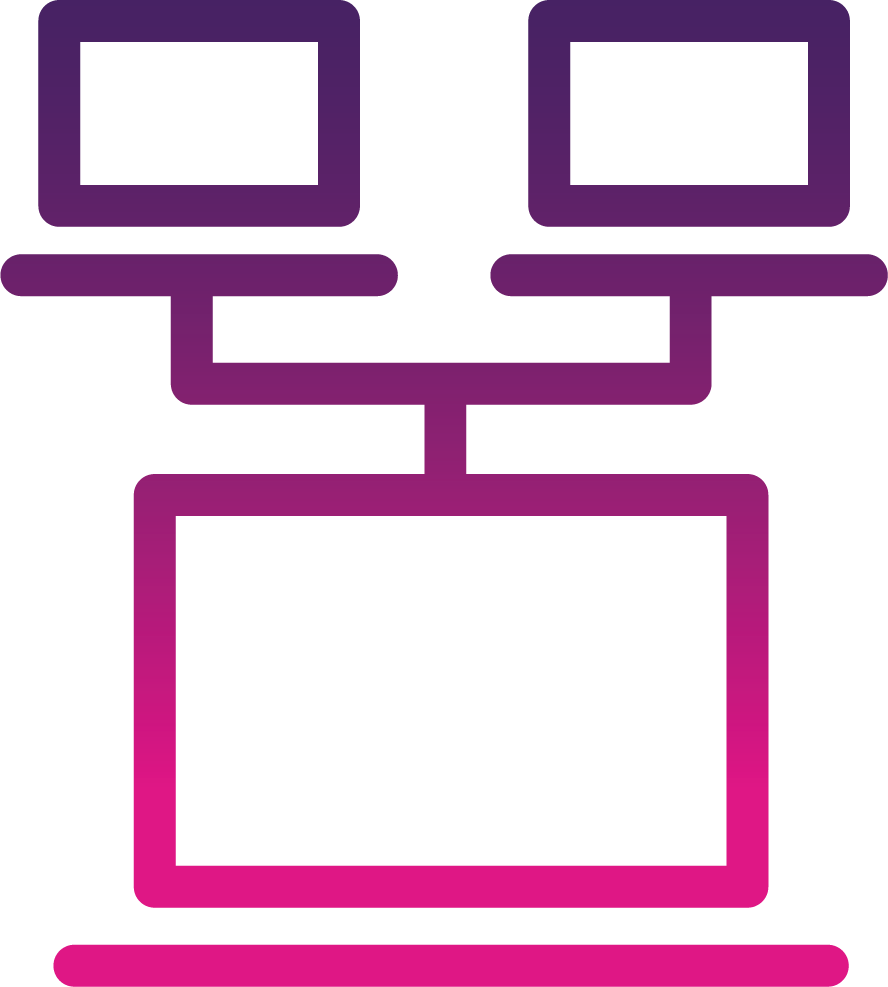 An icon to illustrate remote access to computer