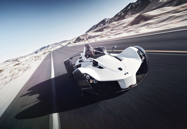 BAC Mono high-performance sports car on road